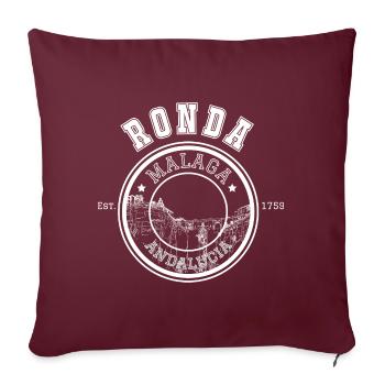 Ronda Malaga Andalousie Espagne España merch - Housse de coussin décorative 45 x 45 cm - bordeaux - Devant
