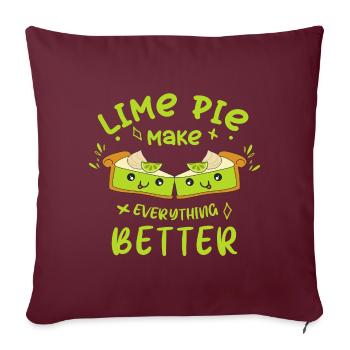 Le gâteau au citron vert rend tout meilleur - Housse de coussin décorative 45 x 45 cm - bordeaux - Devant