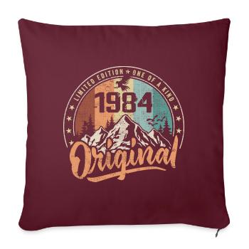 Original 1984 Retro Geburtstagsgeschenk Jahrgang 1984 - Sofakissenbezug 45 x 45 cm - Burgunderrot - Vorne