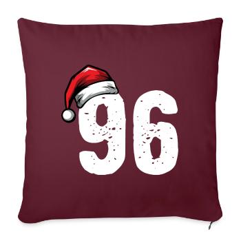 96 Numéro Noël - Housse de coussin décorative 45 x 45 cm - bordeaux - Devant