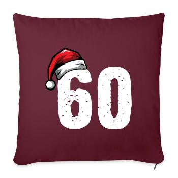 60 Numéro de Noël - Housse de coussin décorative 45 x 45 cm - bordeaux - Devant