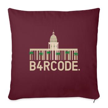 B4RCODE. La Havane - Housse de coussin décorative 45 x 45 cm - bordeaux - Devant