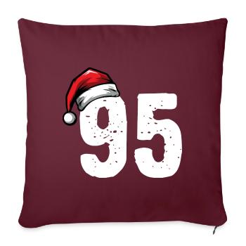 95 Numéro Noël - Housse de coussin décorative 45 x 45 cm - bordeaux - Devant