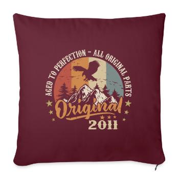 Original 2011 Millésime Millésime 2011 Anniversaire - Housse de coussin décorative 45 x 45 cm - bordeaux - Devant
