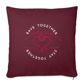 Rave Together - Chemise de couple Stay Together - Housse de coussin décorative 45 x 45 cm - bordeaux - Devant