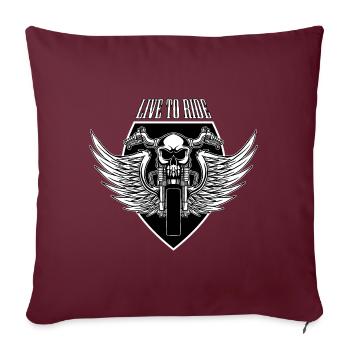 MOTO MOTO ROCKER MOTO MOTO - Housse de coussin décorative 45 x 45 cm - bordeaux - Devant