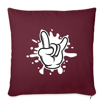 blob de symbole de fête à la main - Housse de coussin décorative 45 x 45 cm - bordeaux - Devant
