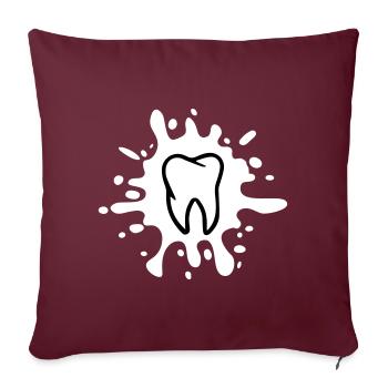 blob d'icône de dent - Housse de coussin décorative 45 x 45 cm - bordeaux - Devant