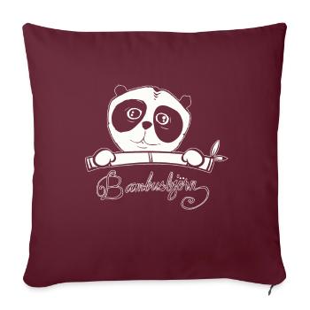 Chemise cadeaux oursons - Housse de coussin décorative 45 x 45 cm - bordeaux - Devant