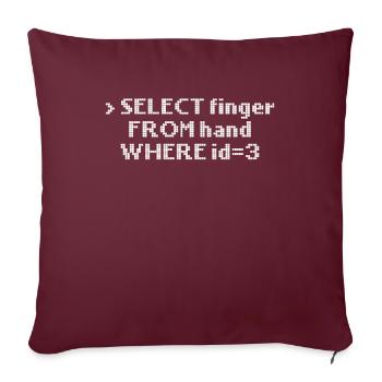 Computerprogrammierung Wählen Sie Finger aus der Hand - Sofakissenbezug 45 x 45 cm - Burgunderrot - Vorne