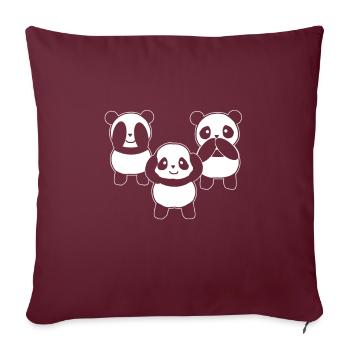 Chemise cadeaux oursons - Housse de coussin décorative 45 x 45 cm - bordeaux - Devant