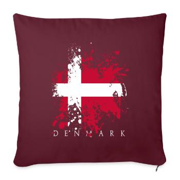 Denmark Dänemark Dansk kopenhagen Flagge Fahne - Sofakissenbezug 45 x 45 cm - Burgunderrot - Vorne