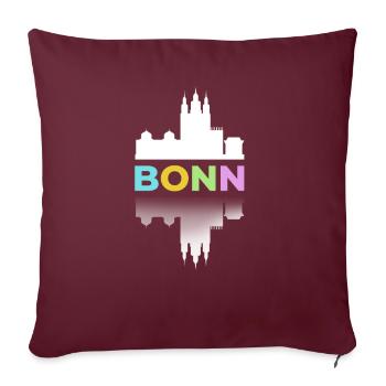 Bonn Bunt Nous sommes plus des villes allemandes grande ville - Housse de coussin décorative 45 x 45 cm - bordeaux - Devant