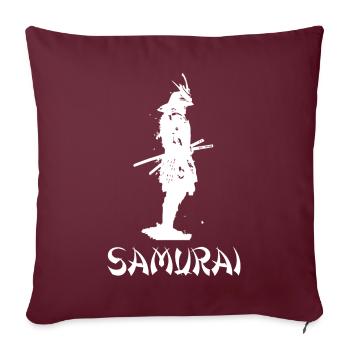 samouraï japonais cool - Housse de coussin décorative 45 x 45 cm - bordeaux - Devant