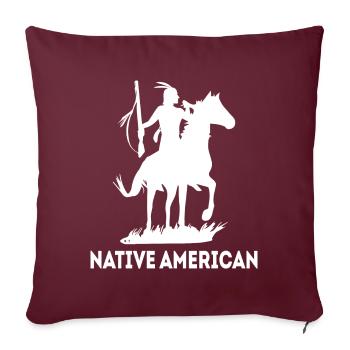 chef indien cool - Housse de coussin décorative 45 x 45 cm - bordeaux - Devant