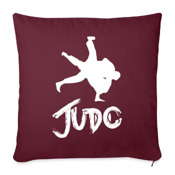 Judo - Housse de coussin décorative 45 x 45 cm - bordeaux - Devant