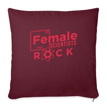 Wissenschaftlerin Geek - Sofakissenbezug 45 x 45 cm - Burgunderrot - Vorne