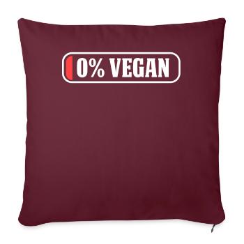 Végétalien végétalien - Housse de coussin décorative 45 x 45 cm - bordeaux - Devant