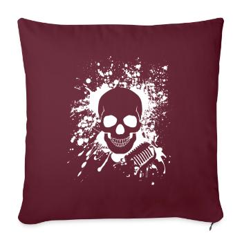 Skull Star Saenger Cool Skull talent de chant - Housse de coussin décorative 45 x 45 cm - bordeaux - Devant