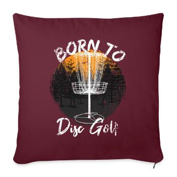 Frisbee Disc Golf Cadeau - Housse de coussin décorative 45 x 45 cm - bordeaux - Devant