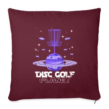 Cadeau étoile disque golf - Housse de coussin décorative 45 x 45 cm - bordeaux - Devant
