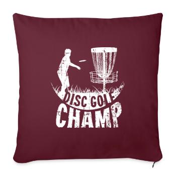Panier de Frisbee Champion Disc Golf - Housse de coussin décorative 45 x 45 cm - bordeaux - Devant