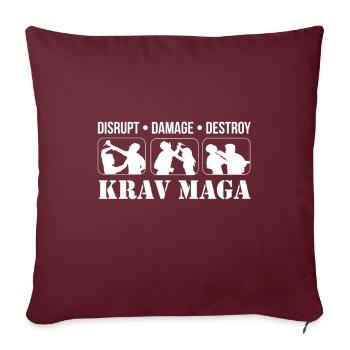 Krav Maga - Sofakissenbezug 45 x 45 cm - Burgunderrot - Vorne