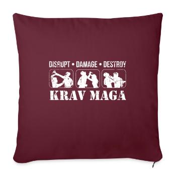 Krav Maga Geschenk - Sofakissenbezug 45 x 45 cm - Burgunderrot - Vorne