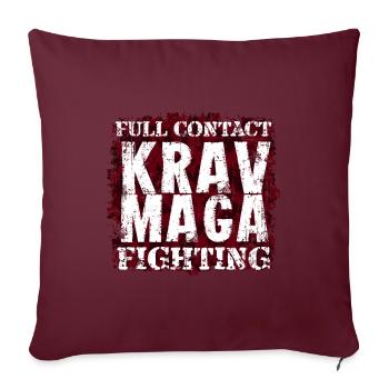 Krav Maga Nahkampf Selbstverteidigung - Sofakissenbezug 45 x 45 cm - Burgunderrot - Vorne