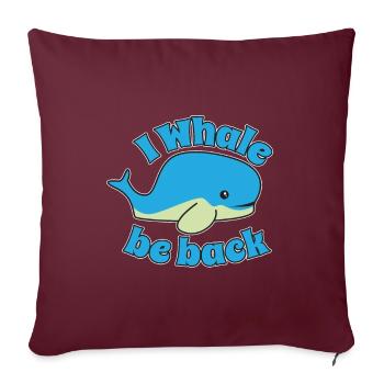 Baleine bébé - Housse de coussin décorative 45 x 45 cm - bordeaux - Devant