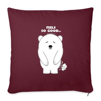 Oursons polaires - Housse de coussin décorative 45 x 45 cm - bordeaux - Devant