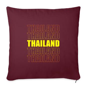Thailand - Sofakissenbezug 45 x 45 cm - Burgunderrot - Vorne