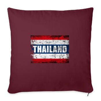 Thailand - Sofakissenbezug 45 x 45 cm - Burgunderrot - Vorne