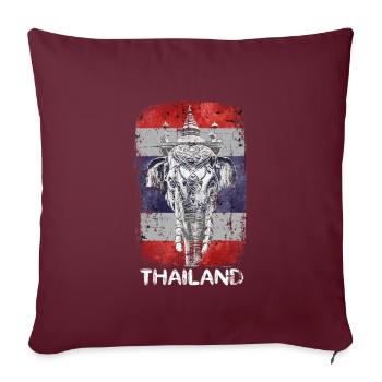 Thailand Urlaub Elefant - Sofakissenbezug 45 x 45 cm - Burgunderrot - Vorne