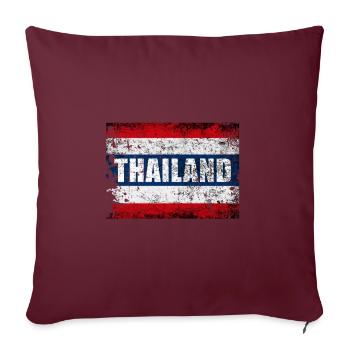 Thailand - Sofakissenbezug 45 x 45 cm - Burgunderrot - Vorne