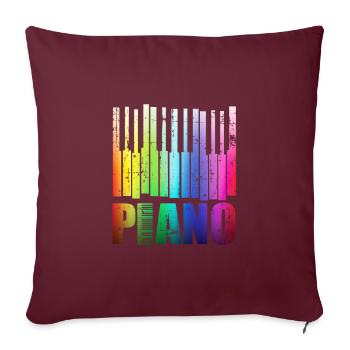 Piano - Sofakissenbezug 45 x 45 cm - Burgunderrot - Vorne