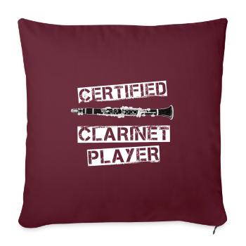 Clarinette Clarinette Hobby - Housse de coussin décorative 45 x 45 cm - bordeaux - Devant