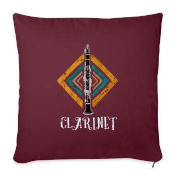 Klarinette Orchester Blaskapelle - Sofakissenbezug 45 x 45 cm - Burgunderrot - Vorne