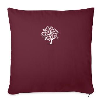 Arbre feuillus T-shirt - Housse de coussin décorative 45 x 45 cm - bordeaux - Devant