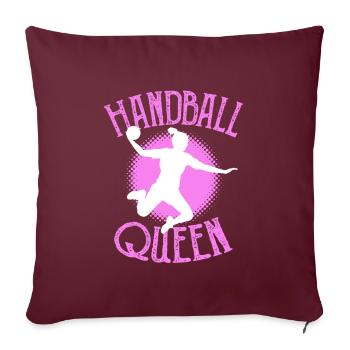 Handball fille reine sport - Housse de coussin décorative 45 x 45 cm - bordeaux - Devant