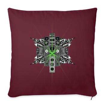 Hardstyle Authority Laser Gabber Jumpstyle Tshirt - Sofakissenbezug 45 x 45 cm - Burgunderrot - Vorne