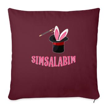 Enfants magicien / sorcière SIMSALABIM - Housse de coussin décorative 45 x 45 cm - bordeaux - Devant
