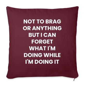 Drôles de discours sarcasmes ironique cadeau - Housse de coussin décorative 45 x 45 cm - bordeaux - Devant