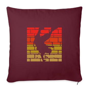 Breakdance - Sofakissenbezug 45 x 45 cm - Burgunderrot - Vorne