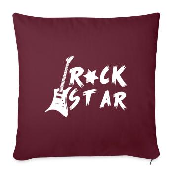 Rock Star Guitar Metal Rock Idée Cadeau - Housse de coussin décorative 45 x 45 cm - bordeaux - Devant