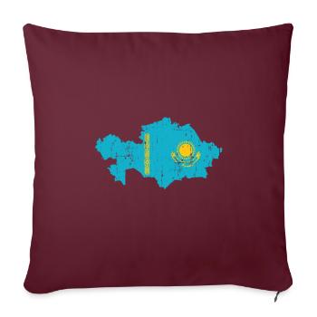 Kasachstan Land Asien - Sofakissenbezug 45 x 45 cm - Burgunderrot - Vorne