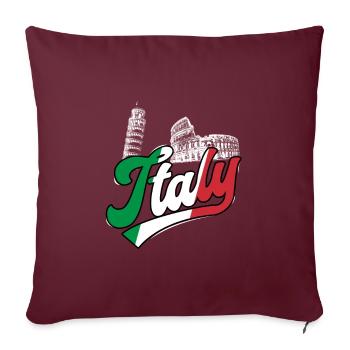 Italie Colisée Ardoise Tour De Pise - Housse de coussin décorative 45 x 45 cm - bordeaux - Devant