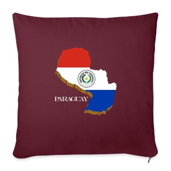 Paraguay - Housse de coussin décorative 45 x 45 cm - bordeaux - Devant