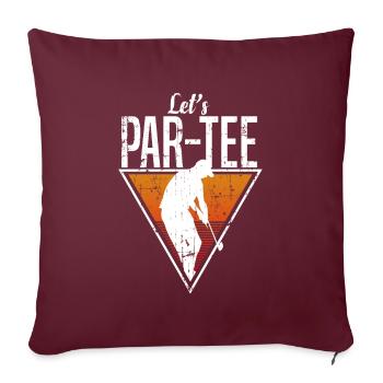 Golf golf golf golf - Housse de coussin décorative 45 x 45 cm - bordeaux - Devant