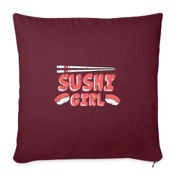Sushi Girl - Sofakissenbezug 45 x 45 cm - Burgunderrot - Vorne